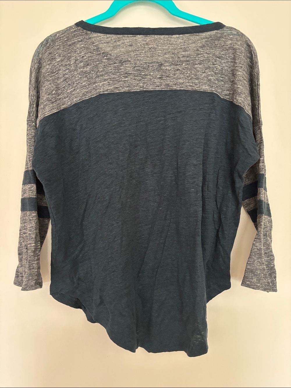 Madewell Navy and Heather Gray Tee - Picture 3 of 3